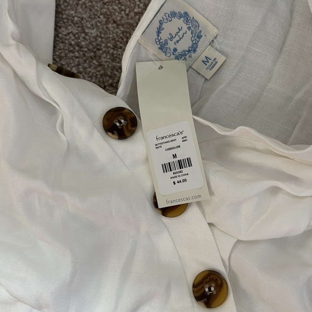 White Romper Size Medium - Picture 2 of 4